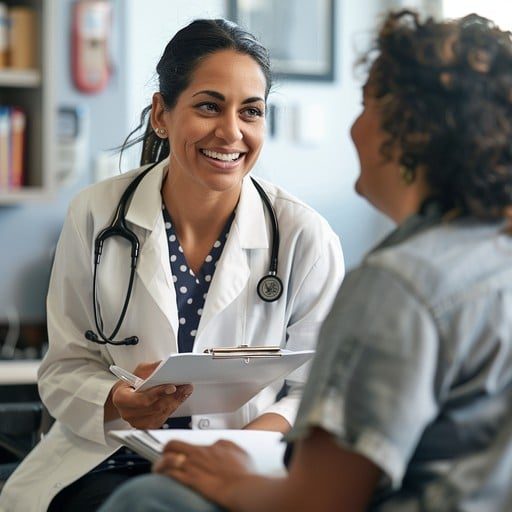 Doctor consulting with patient